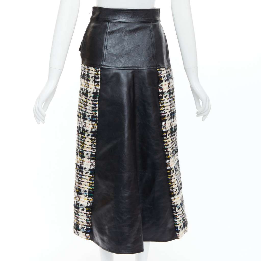 Alexander McQueen Deconstructed Biker Skirt Black Leather Very good - Box View