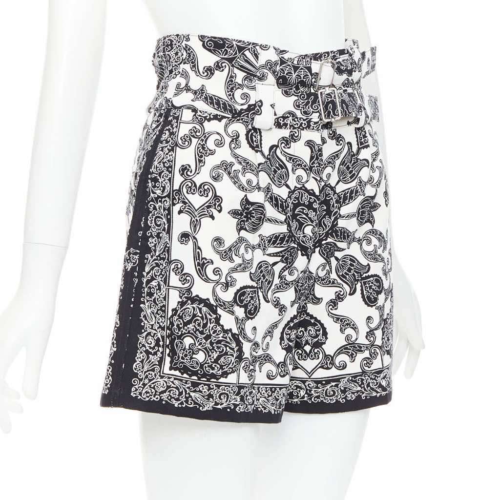 Dior Double Belt Shorts Black Cotton Very good condition - Inside View