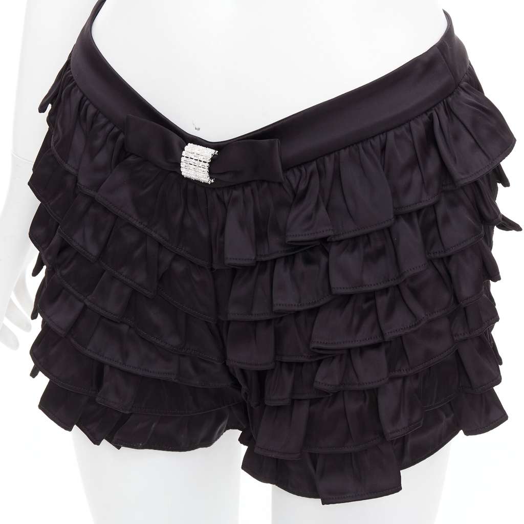 Shushu Tong Ruffle Bow Shorts Black Viscose Very good - Back View