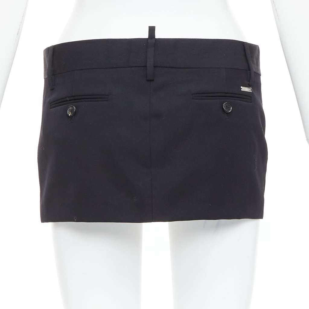 Dsquared2 Micro Wool Skirt Black Wool Very good condition - Box View