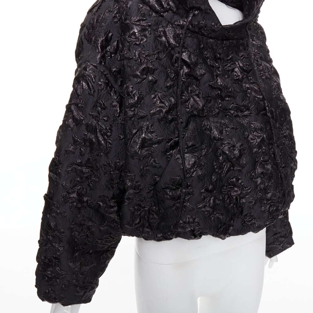 Valentino 3D Jacquard Hoodie Black Polyester Very good - Back View