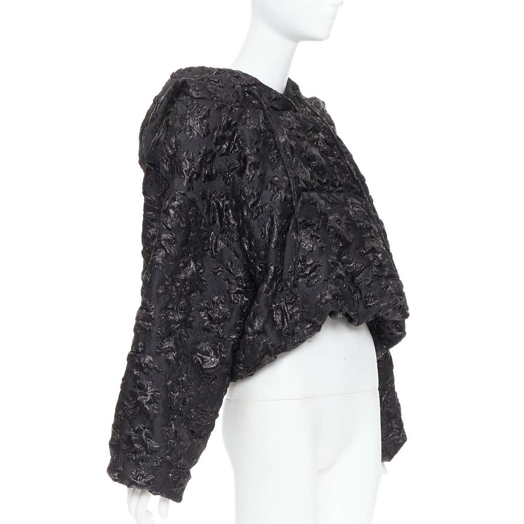 Valentino 3D Jacquard Hoodie Black Polyester Very good - Inside View