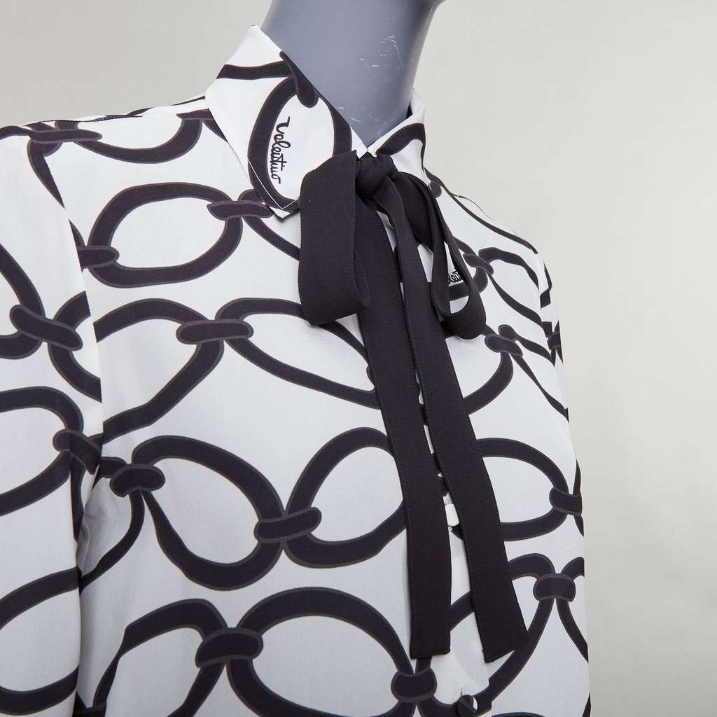 Valentino Chain Silk Blouse White Silk Very good - Back View