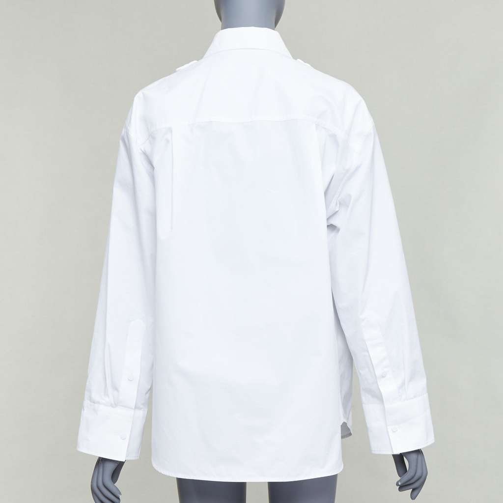 Valentino Floral Bib Shirt White Cotton Very good - Box View
