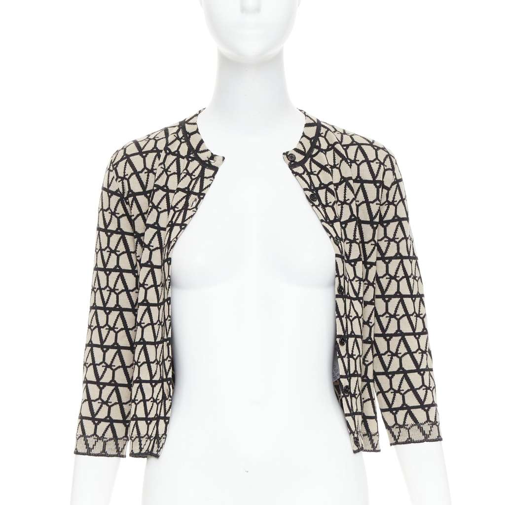 Valentino Iconographe Cardigan Beige Wool Very good - Inside View