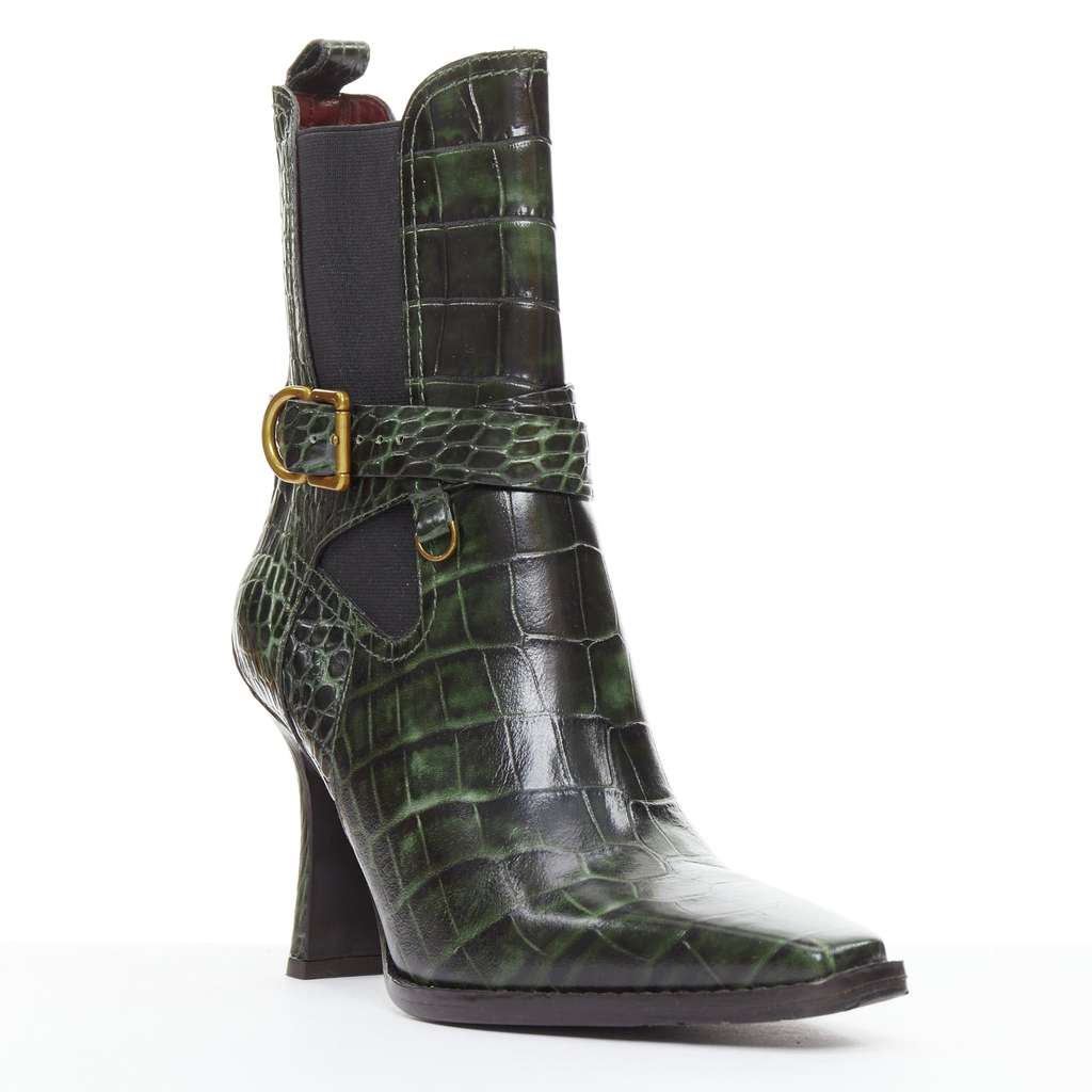 Sies Marjan Naomy 15BEC014 Green Leather Very good - Back View