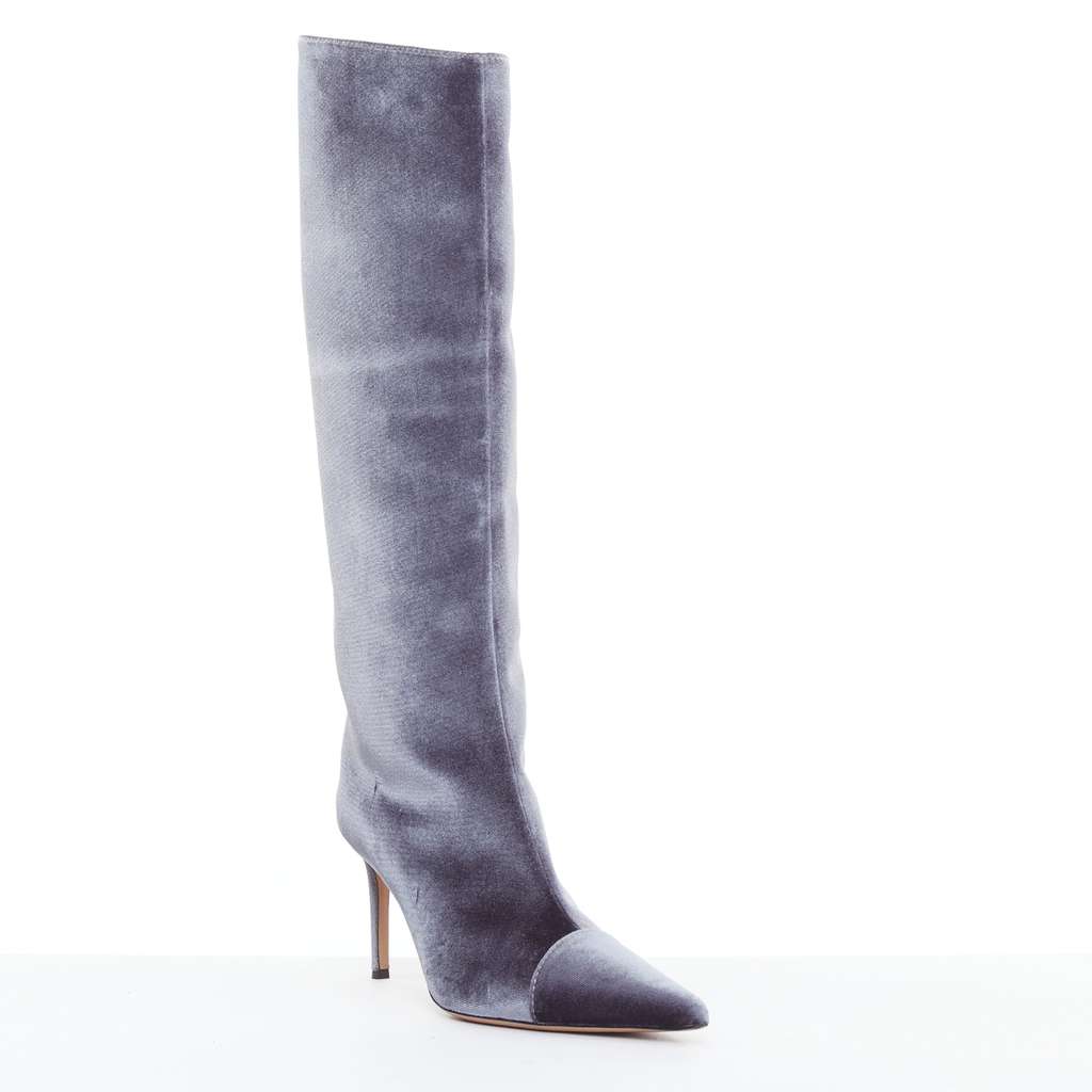 Alexandre Vauthier Alex 105mm Grey Velvet Good condition - Back View