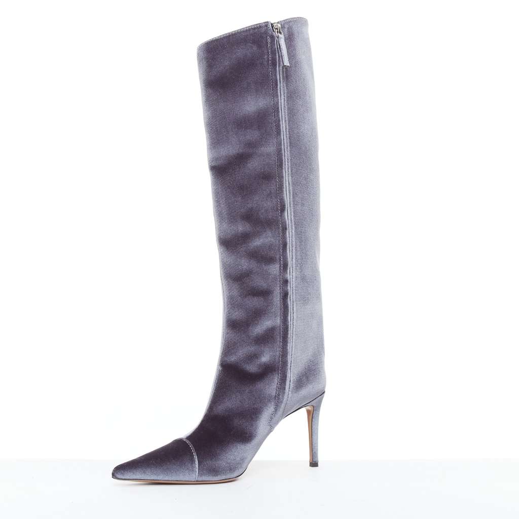 Alexandre Vauthier Alex 105mm Grey Velvet Good condition - Model View