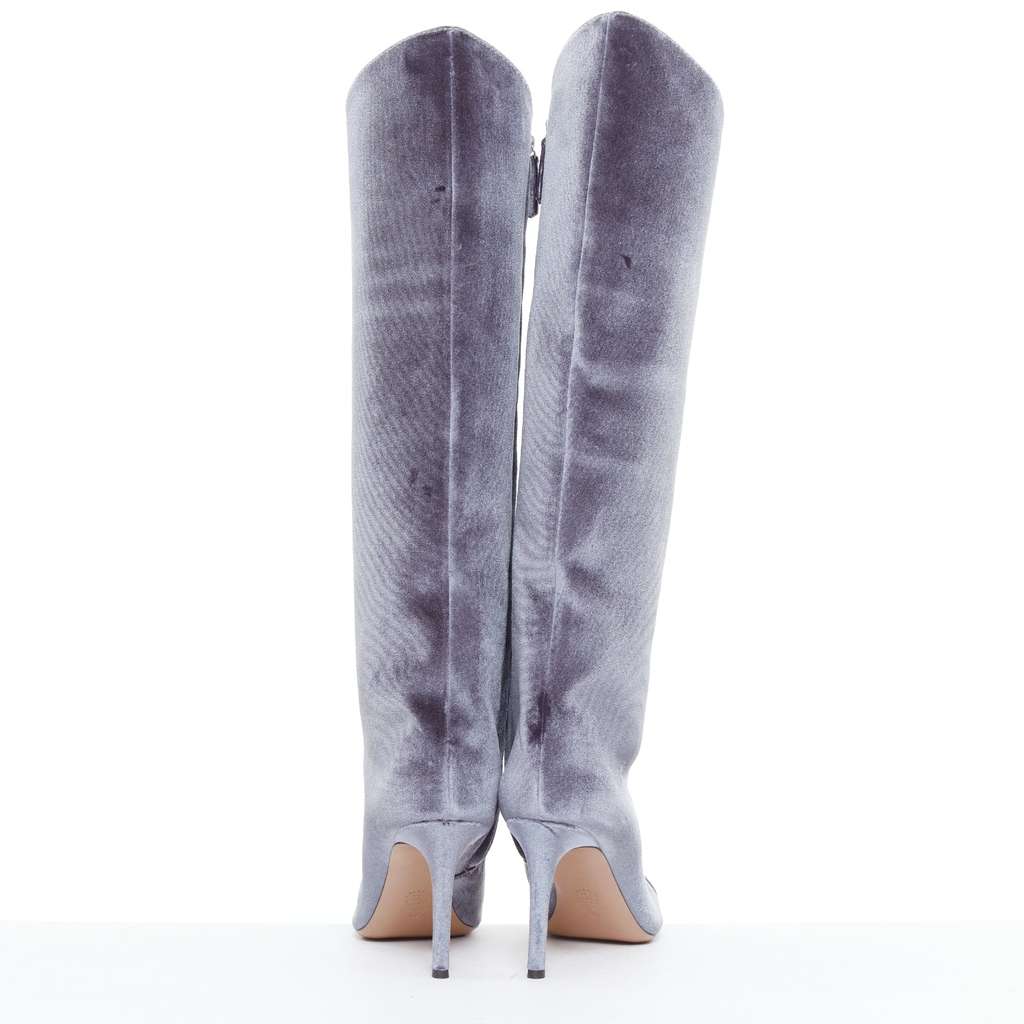 Alexandre Vauthier Alex 105mm Grey Velvet Good condition - Box View