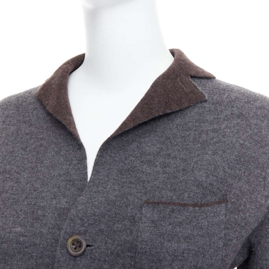 45RPM Double Faced Blazer Grey Wool Very good - Back View