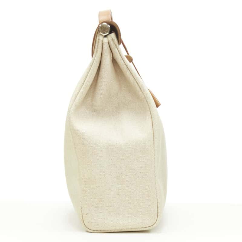 Hermès Herbag Beige Leather Fair condition - Model View