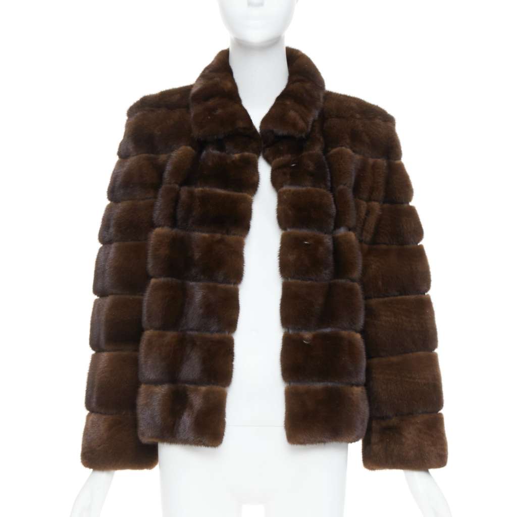 Unsigned Brown Rare Fur Jacket Brown Fur Very good - Front View