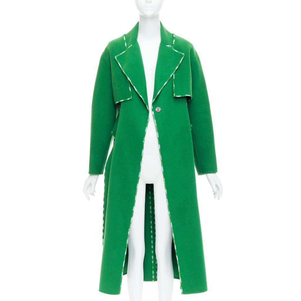 Sportmax Handmade Green Wool Coat Green Wool Very good - Inside View