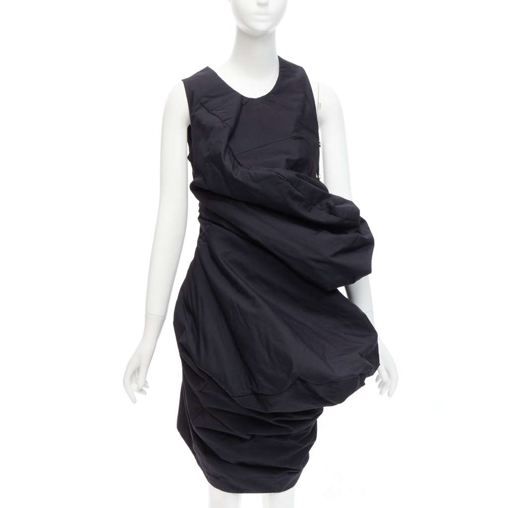 Comme Des Garcons Lumps Bumps Dress Black Polyester Very good - Front View