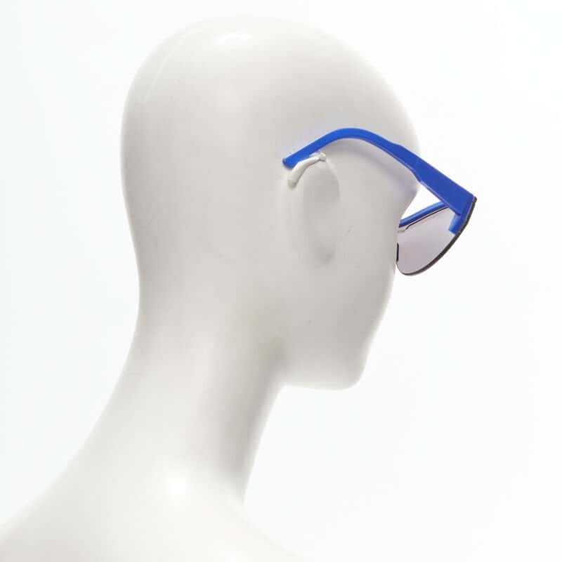 Balenciaga Reflective Temple Glasses Blue Never worn - Box View