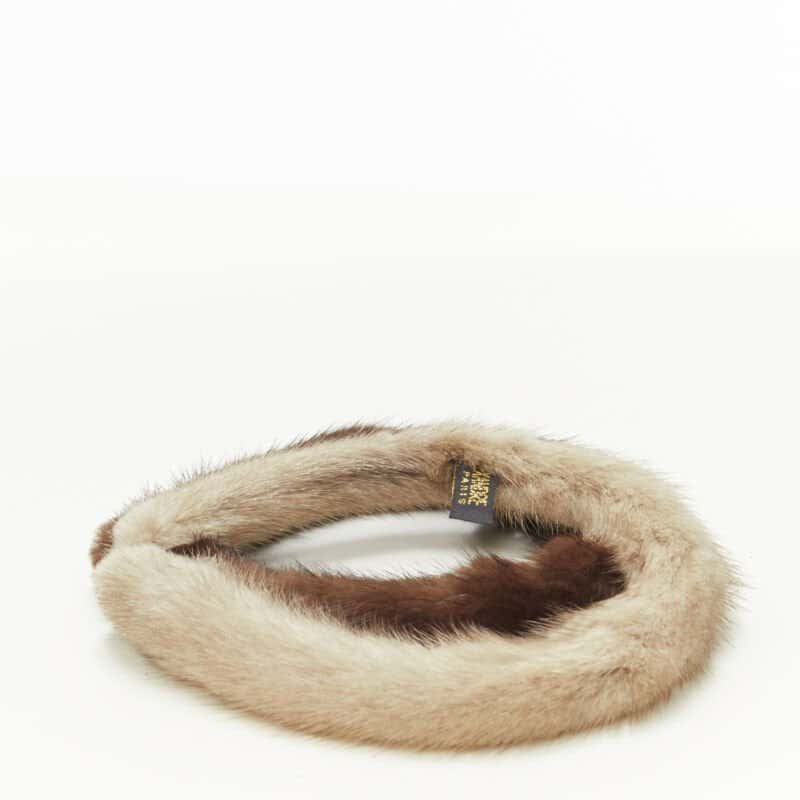 Unsigned Mink Fur Headband Brown Fur Never worn - Back View