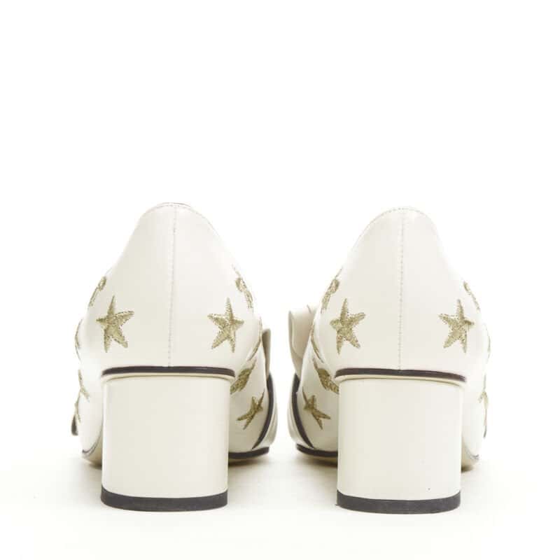 Gucci Bee Star Loafers Beige Leather Very good condition - Box View