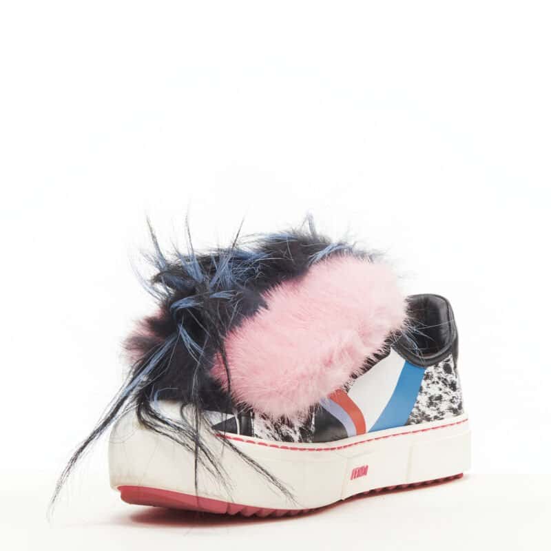 Fendi Pink Mohawk Sneakers MultiColor Leather Very good - Model View