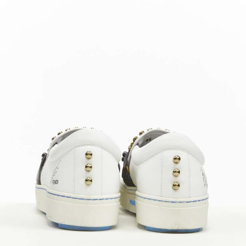 Fendi Karlito Skate Sneakers White Leather Very good - Box View