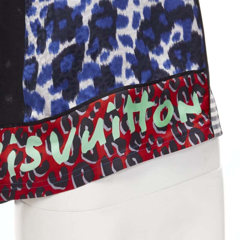 Louis Vuitton Graffiti Leopard Tee Black Silk Very good - Back View