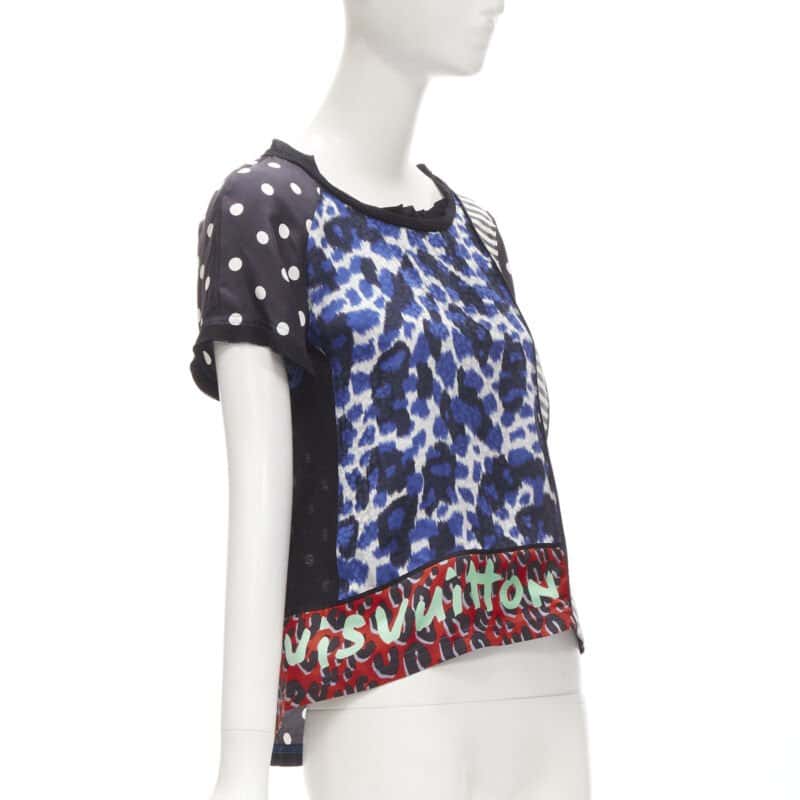 Louis Vuitton Graffiti Leopard Tee Black Silk Very good - Inside View