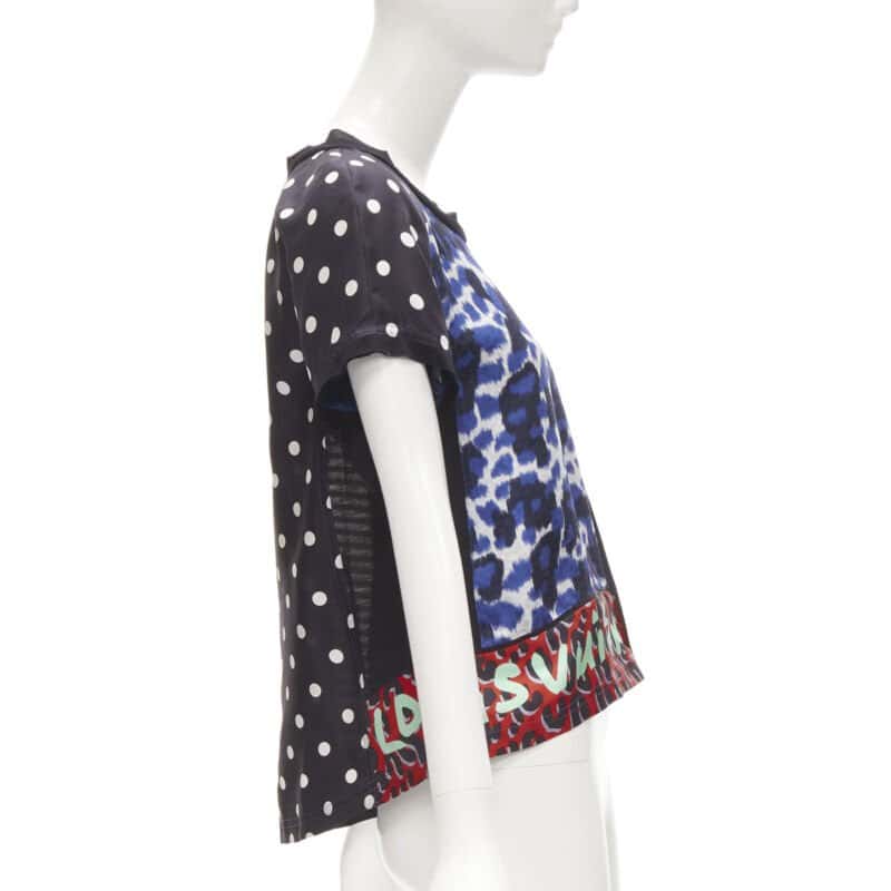 Louis Vuitton Graffiti Leopard Tee Black Silk Very good - Model View