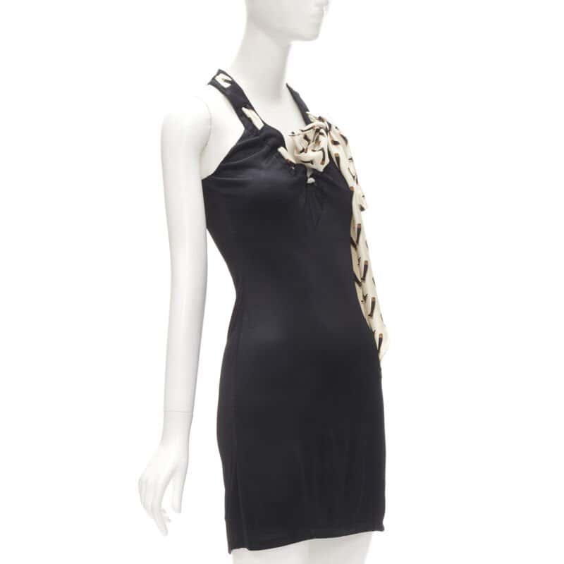 Gucci Boot Print Dress Black Viscose Very good - Inside View
