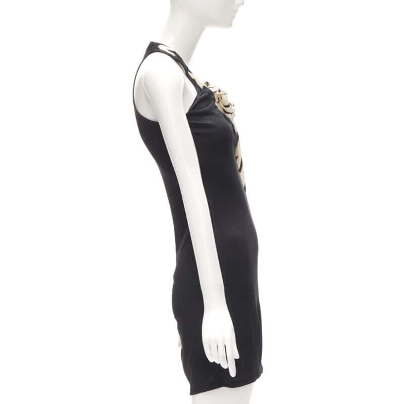 Gucci Boot Print Dress Black Viscose Very good - Model View