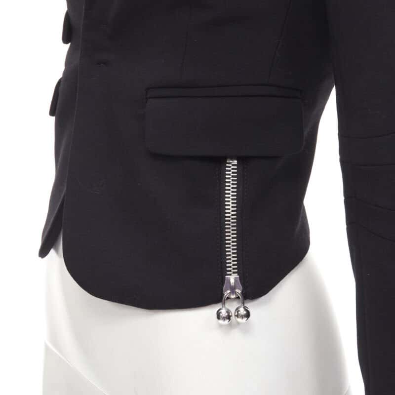 Dsquared2 Punk Barbell Blazer Black Wool Very good - Back View