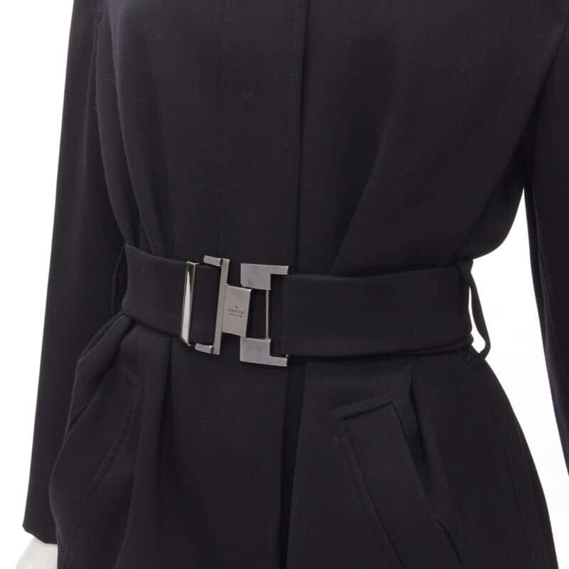 Gucci Black Wool Oversized Coat Black Wool Very good condition - Back View