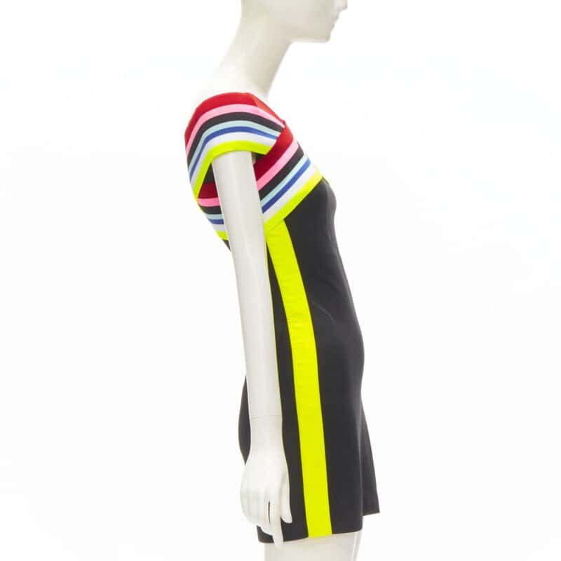 Fendi Cross Strap Dress Black Polyester Very good - Model View
