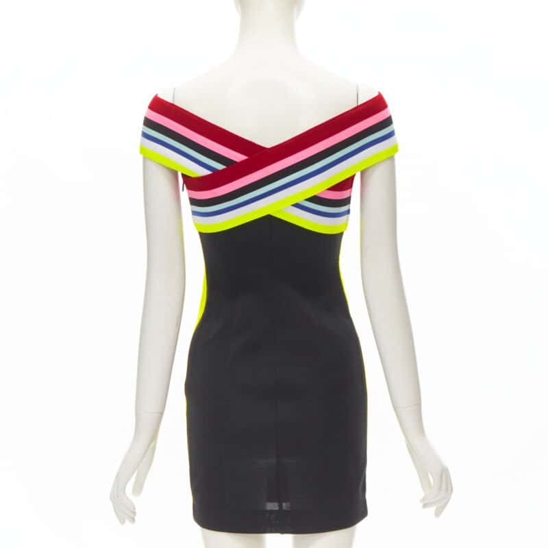 Fendi Cross Strap Dress Black Polyester Very good - Box View