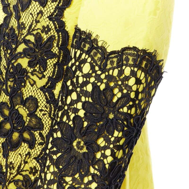 Christian Lacroix Floral Jacquard Jacket Yellow Cotton Very good - Back View