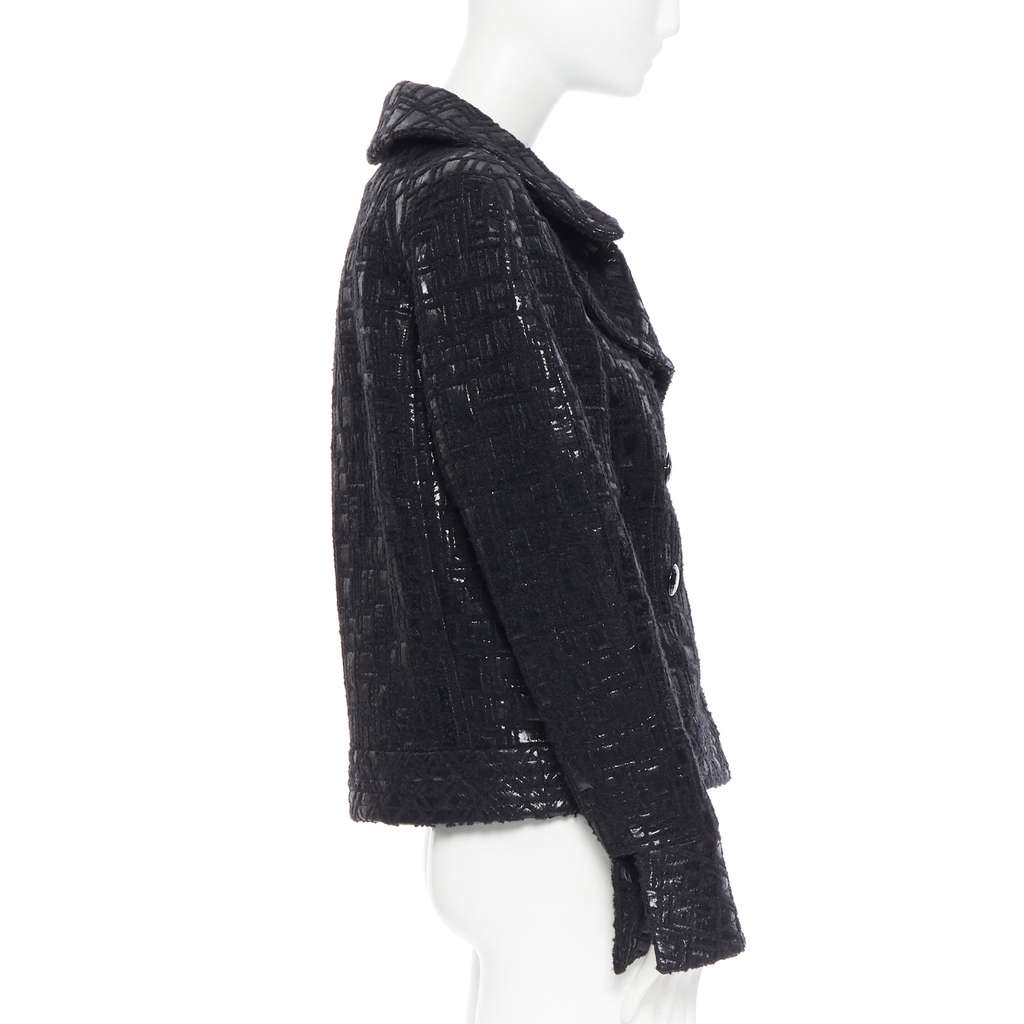 Chanel Cyber Tweed Jacket Black Tweed Never worn - Model View