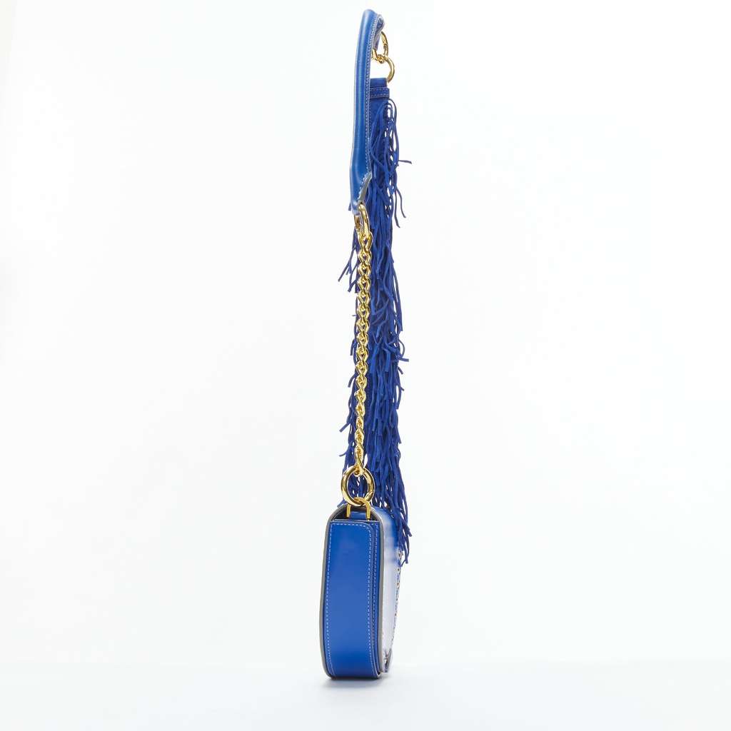 Sacai Horseshoe Blue Leather Good - Model View