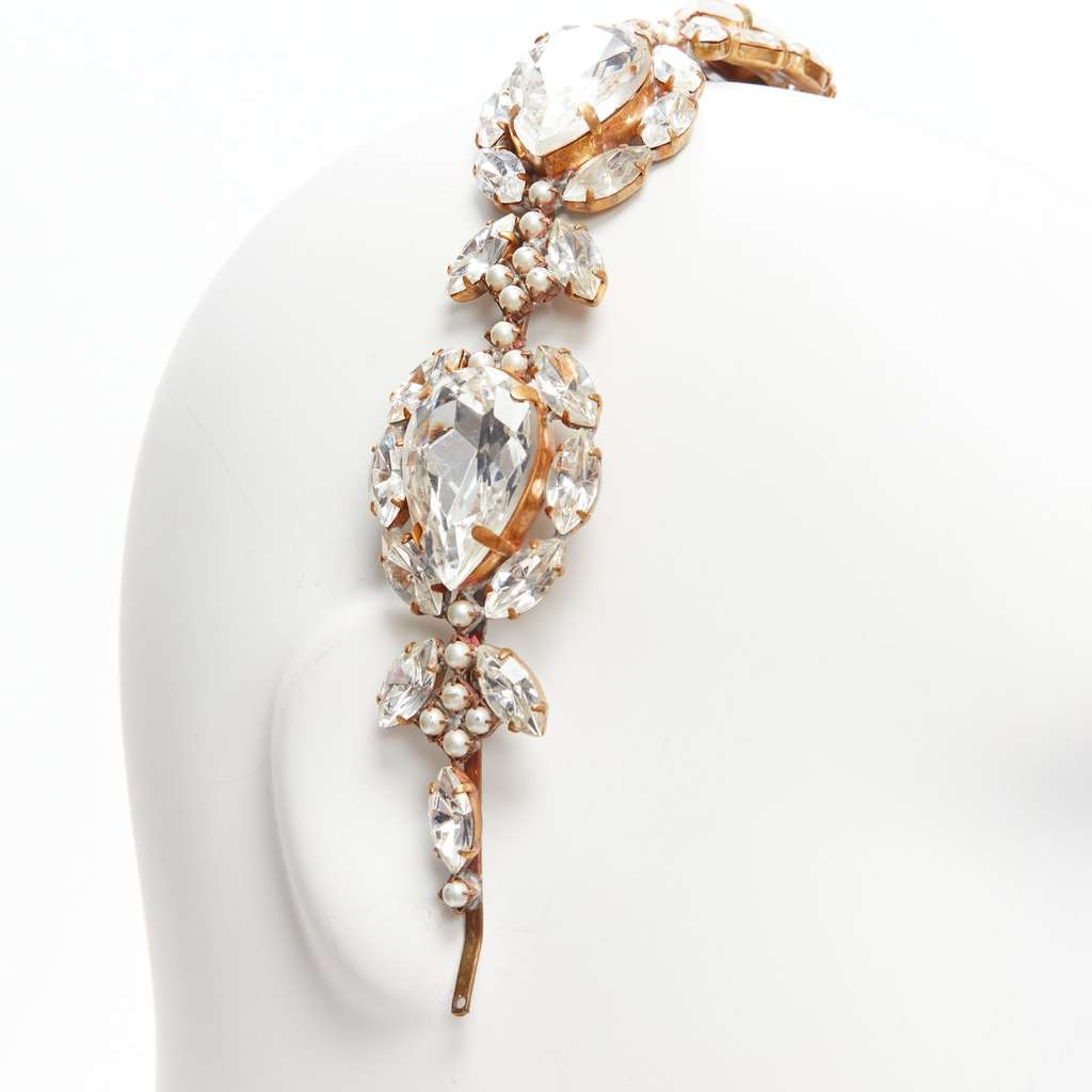 Meadham Kirchhoff Crystal Pearl Headband White Very good - Back View