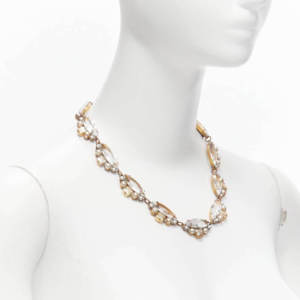 Meadham Kirchhoff Runway Pearl Necklace Silver Metal Very good - Inside View