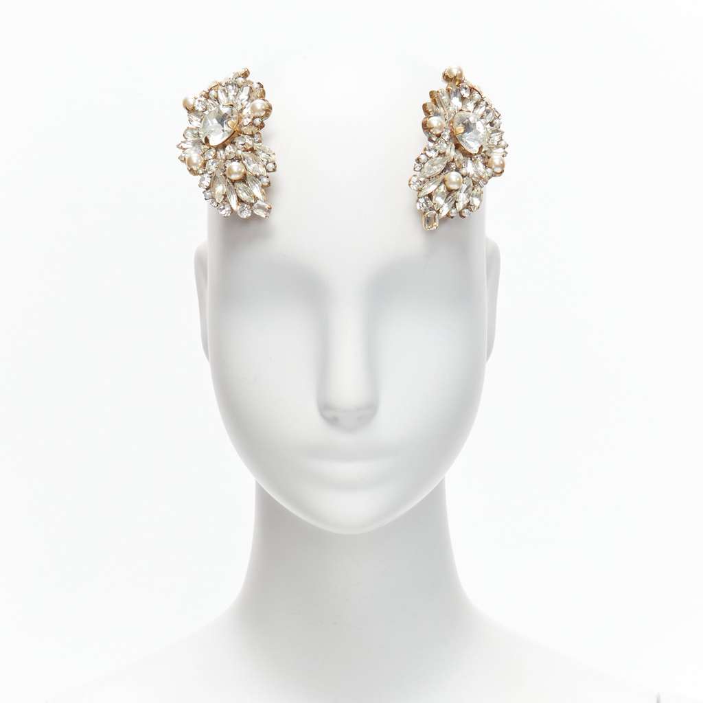 Meadham Kirchhoff Crystal Pearl Hairclip Beige Very good - Front View