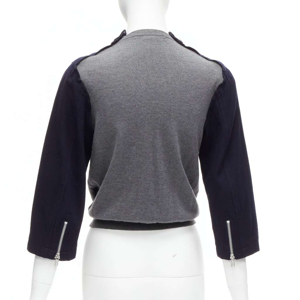 Comme Des Garcons Hybrid Biker Cardigan Navy Wool Never worn - Box View