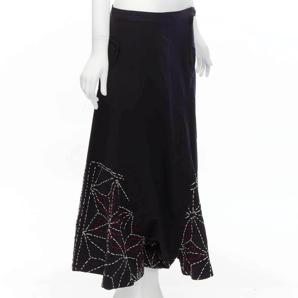 Yohji Yamamoto Stitched Harem Pants Black Very good - Front View