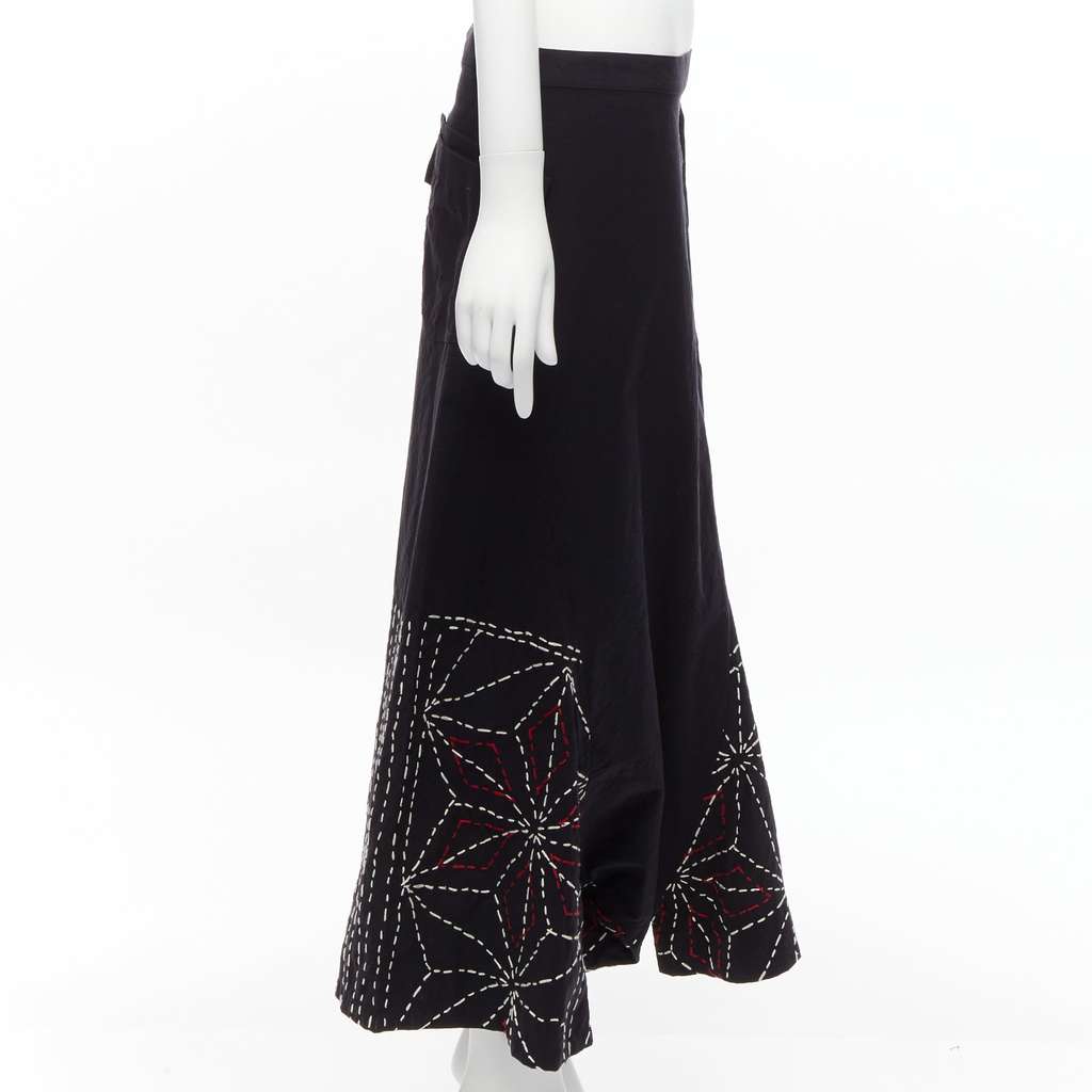 Yohji Yamamoto Stitched Harem Pants Black Very good - Model View