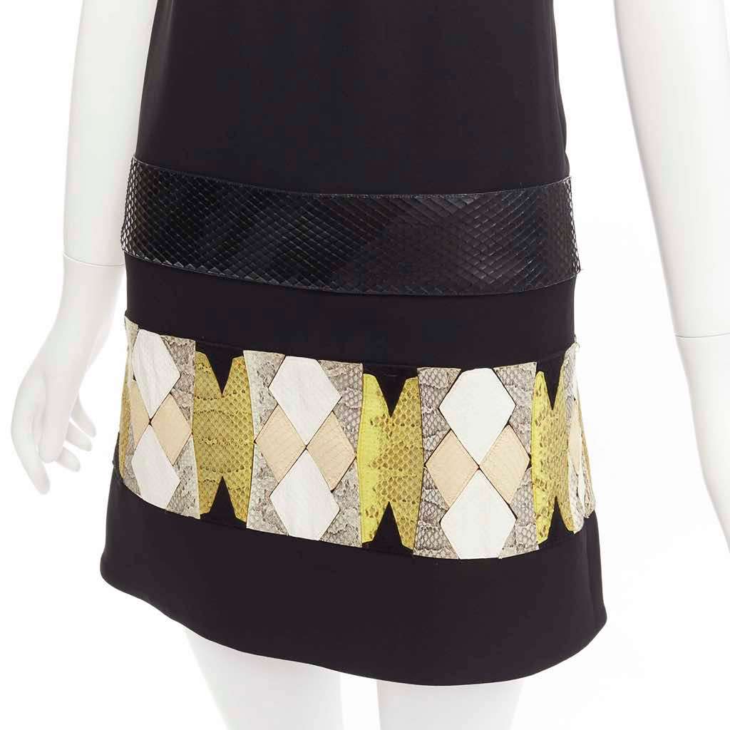 Versace Leather Patch Dress Black Very good - Back View