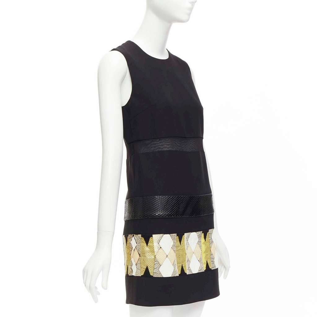 Versace Leather Patch Dress Black Very good - Inside View