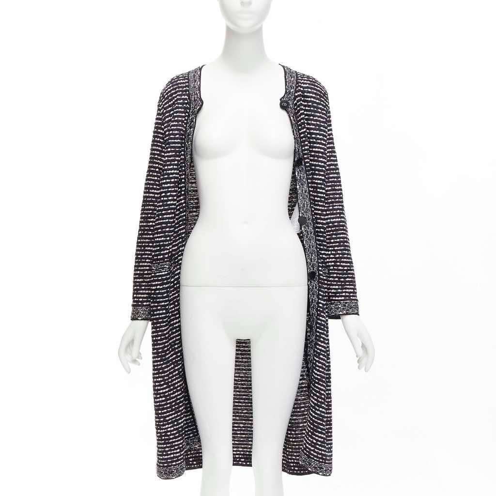 Christian Dior Navy Light Weave Long Coat Navy Polyamide Very good - Inside View