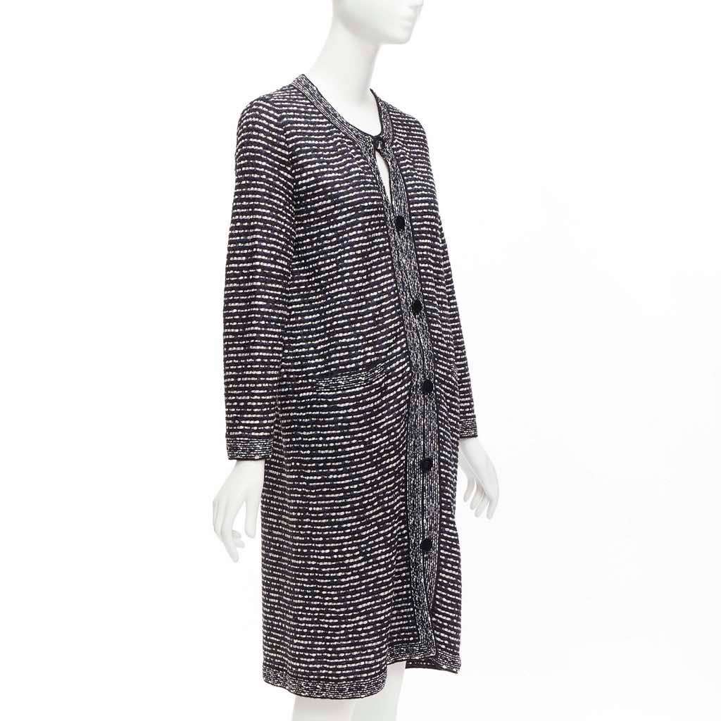 Christian Dior Navy Light Weave Long Coat Navy Polyamide Very good - Model View