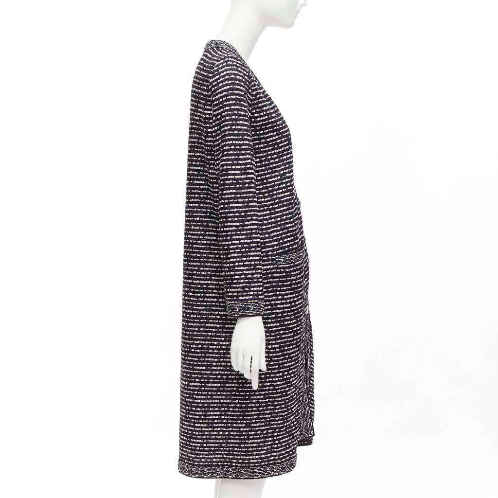 Christian Dior Navy Light Weave Long Coat Navy Polyamide Very good - Box View