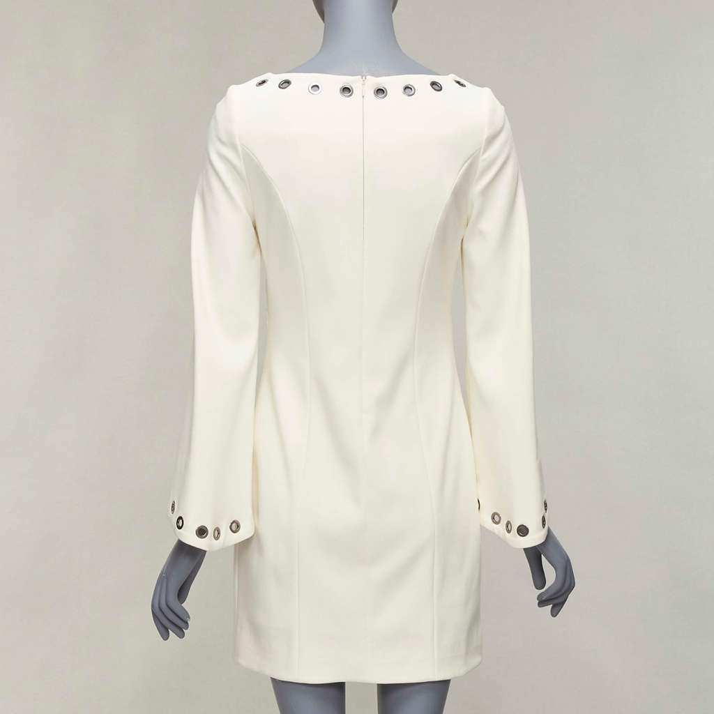 Celine Grommet Mini Dress Beige Wool Very good condition - Box View