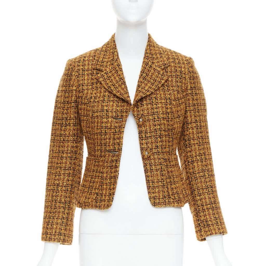 Versace Boucle Hook Jacket Yellow Good - Inside View