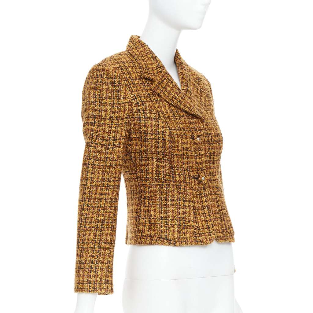 Versace Boucle Hook Jacket Yellow Good - Model View