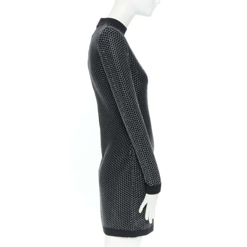 Balmain Fluffy Button Dress Black Good - Box View